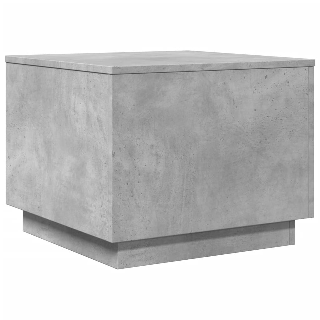 Salontafel met LED-verlichting 50x50x40 cm betongrijs is nu te koop bij PeponiXL, paradijselijk wonen!