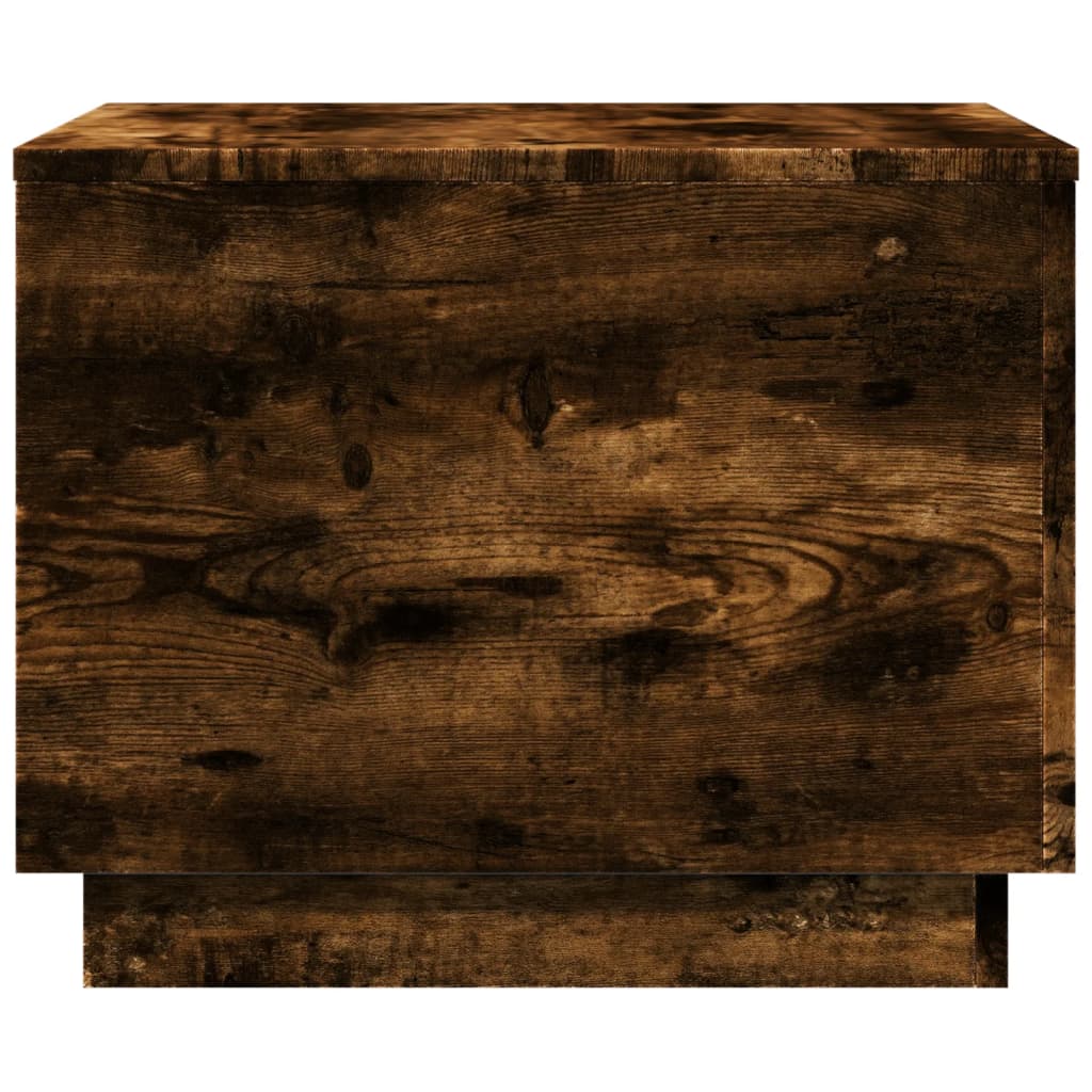Salontafel met metalen poten 50x50x40 cm gerookt eikenkleurig is nu te koop bij PeponiXL, paradijselijk wonen!