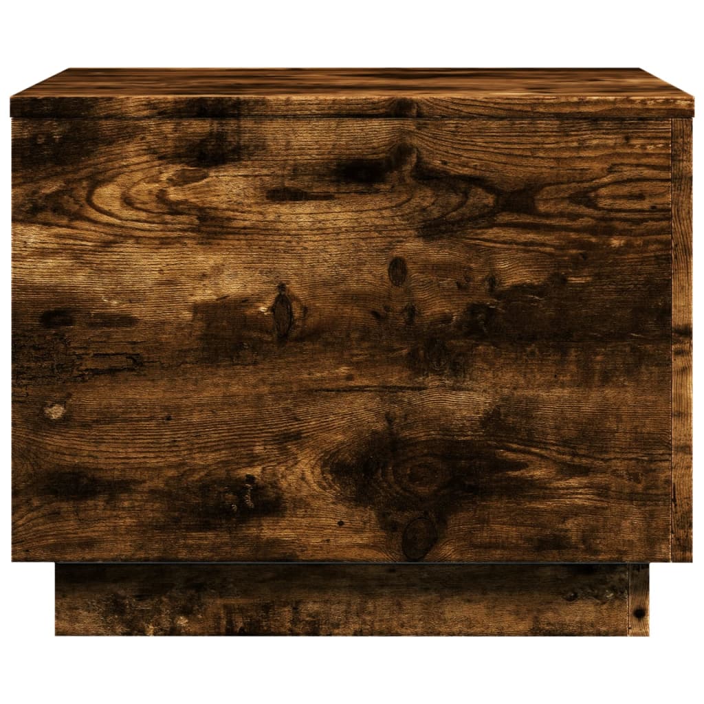 Salontafel met metalen poten 50x50x40 cm gerookt eikenkleurig is nu te koop bij PeponiXL, paradijselijk wonen!