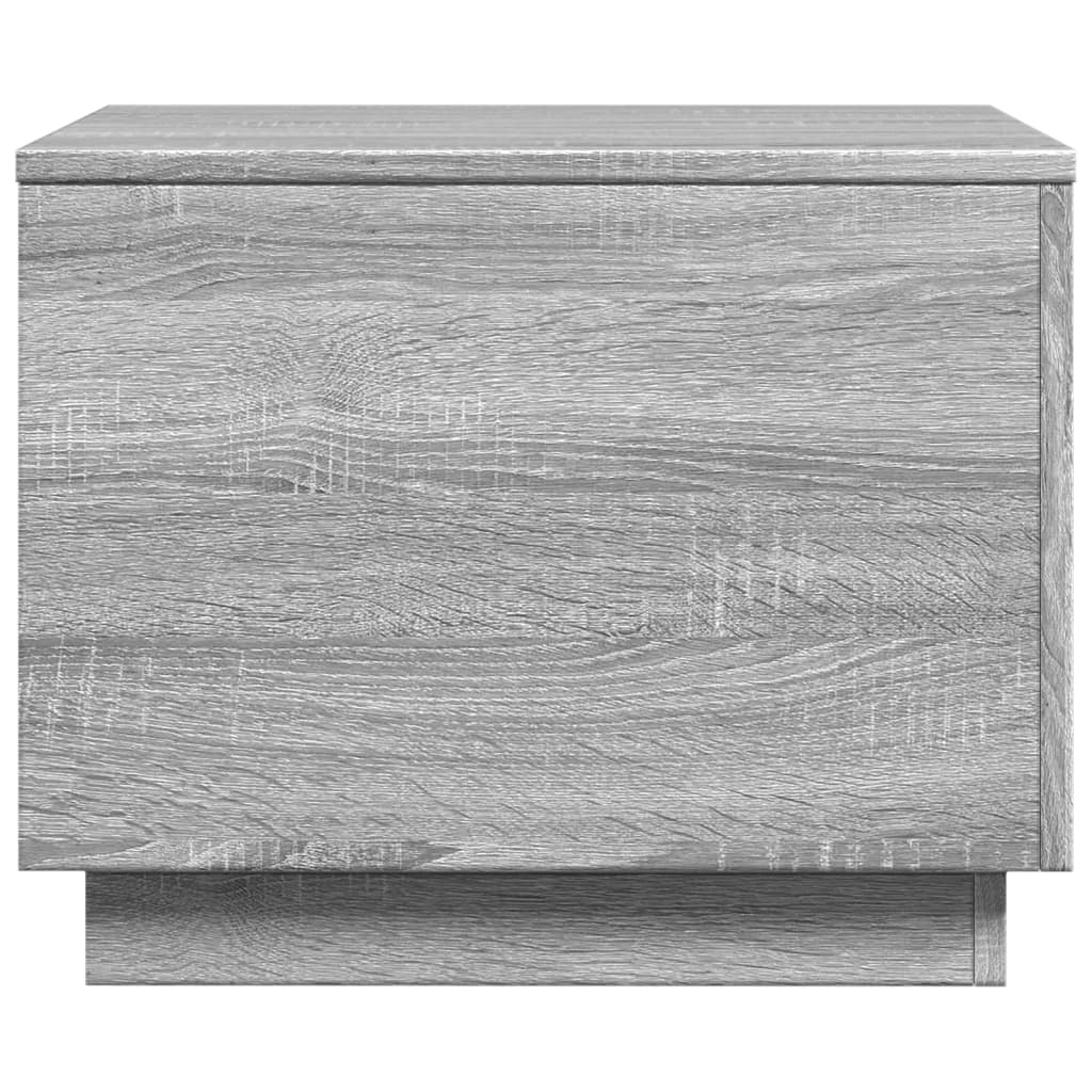 Salontafel met LED-verlichting 50x50x40 cm grijs sonoma eiken is nu te koop bij PeponiXL, paradijselijk wonen!