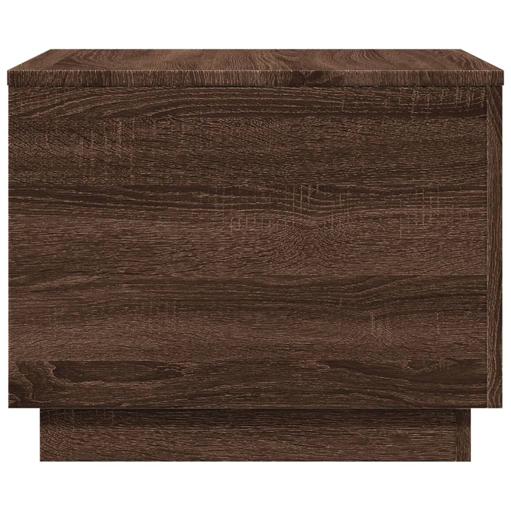 Salontafel met LED-verlichting 50x50x40 cm bruin eikenkleur is nu te koop bij PeponiXL, paradijselijk wonen!