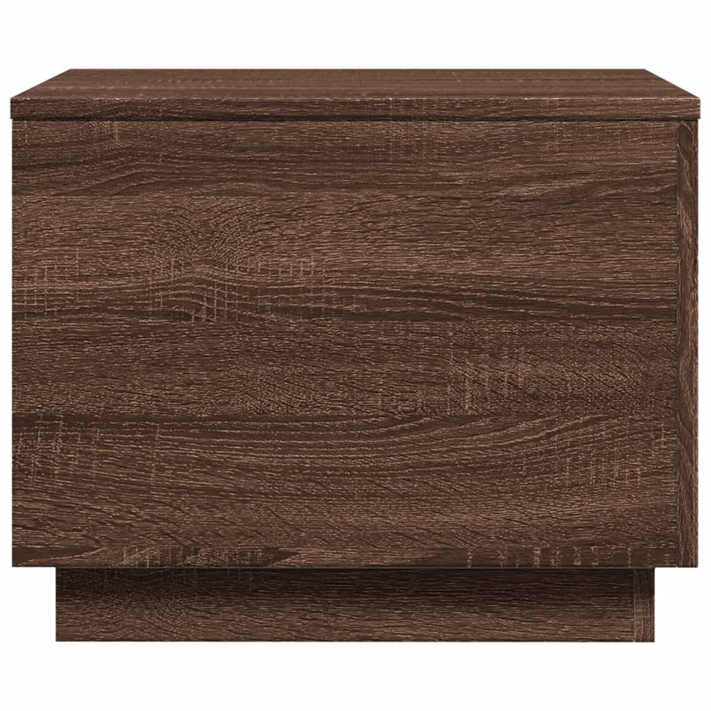 Salontafel met LED-verlichting 50x50x40 cm bruin eikenkleur is nu te koop bij PeponiXL, paradijselijk wonen!