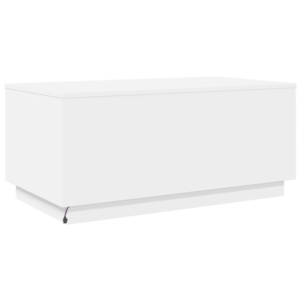 Salontafel met LED-verlichting 90x50x40 cm wit is nu te koop bij PeponiXL, paradijselijk wonen!