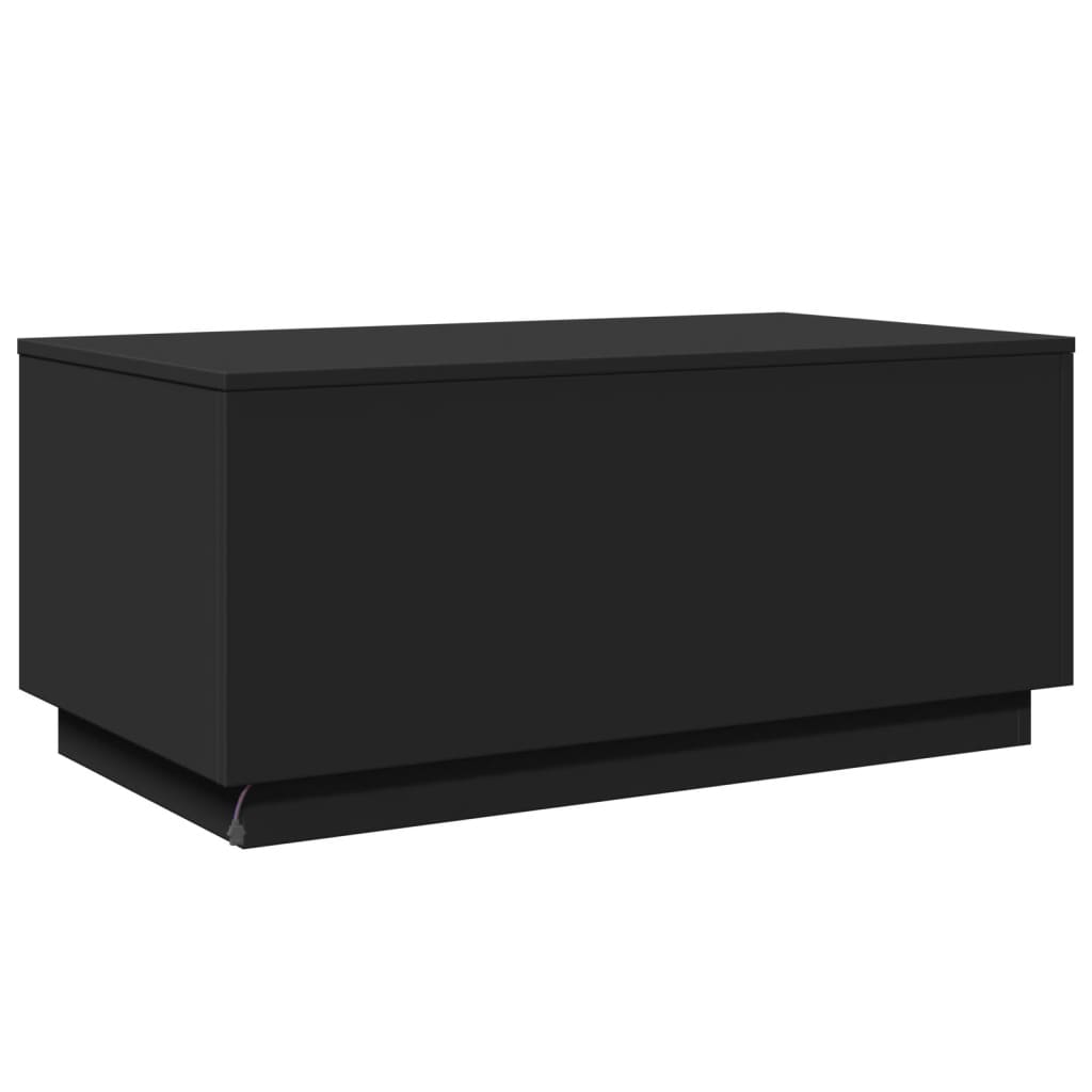 Salontafel met LED-verlichting 90x50x40 cm zwart is nu te koop bij PeponiXL, paradijselijk wonen!