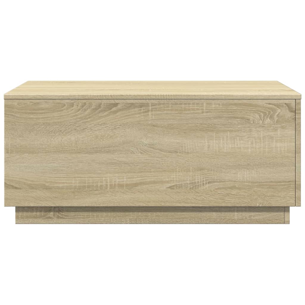 Salontafel met LED-verlichting 90x50x40 cm sonoma eikenkleurig is nu te koop bij PeponiXL, paradijselijk wonen!