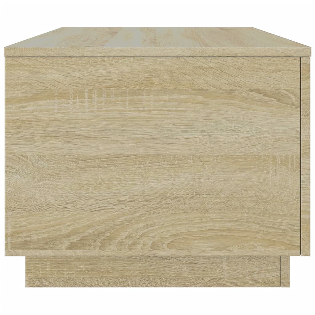 Salontafel met LED-verlichting 90x50x40 cm sonoma eikenkleurig is nu te koop bij PeponiXL, paradijselijk wonen!