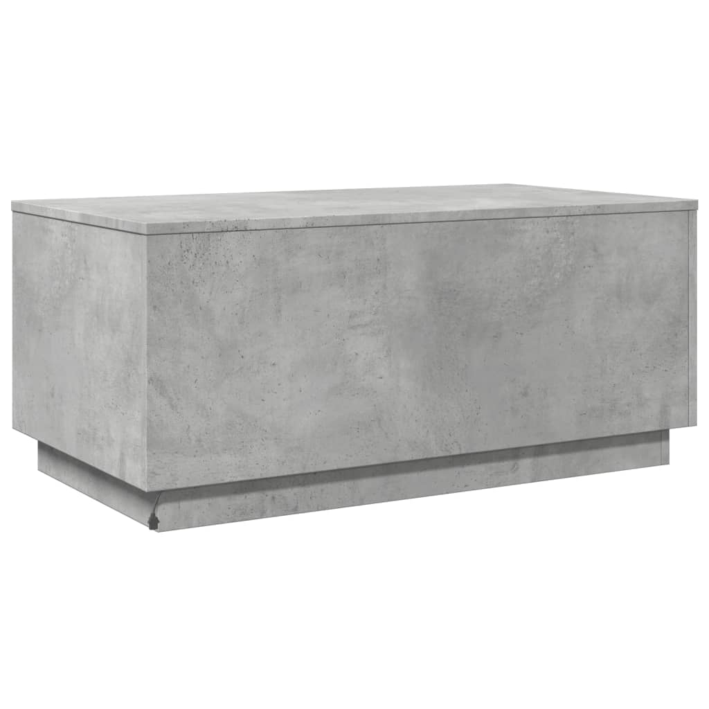 Salontafel met LED-verlichting 90x50x40 cm betongrijs is nu te koop bij PeponiXL, paradijselijk wonen!