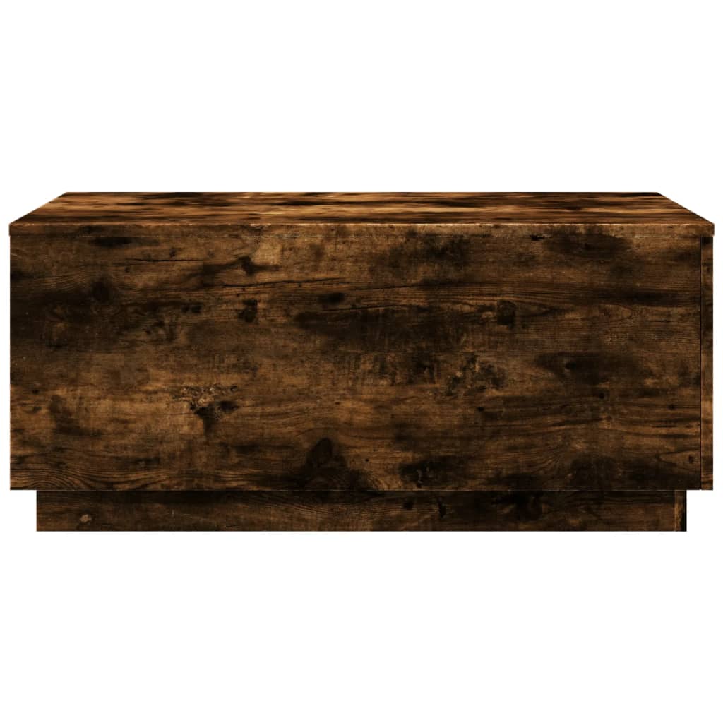 Salontafel met LED-verlichting 90x50x40 cm gerookt eikenkleurig is nu te koop bij PeponiXL, paradijselijk wonen!