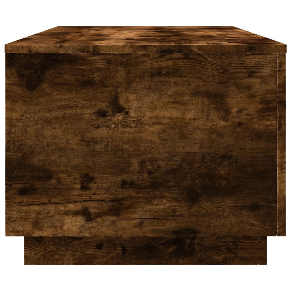 Salontafel met LED-verlichting 90x50x40 cm gerookt eikenkleurig is nu te koop bij PeponiXL, paradijselijk wonen!