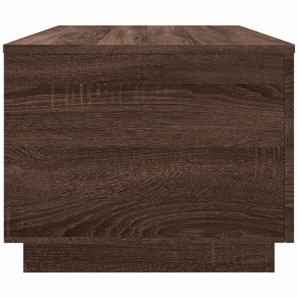 Salontafel met LED-verlichting 90x50x40 cm bruin eikenkleur is nu te koop bij PeponiXL, paradijselijk wonen!