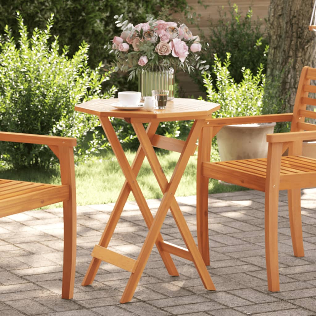 Tuintafel inklapbaar Ø60x75 cm massief acaciahout is nu te koop bij PeponiXL, paradijselijk wonen!