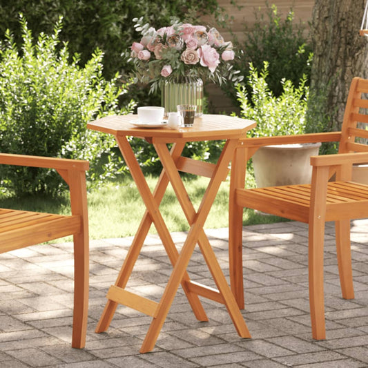 Tuintafel inklapbaar Ø60x75 cm massief acaciahout is nu te koop bij PeponiXL, paradijselijk wonen!