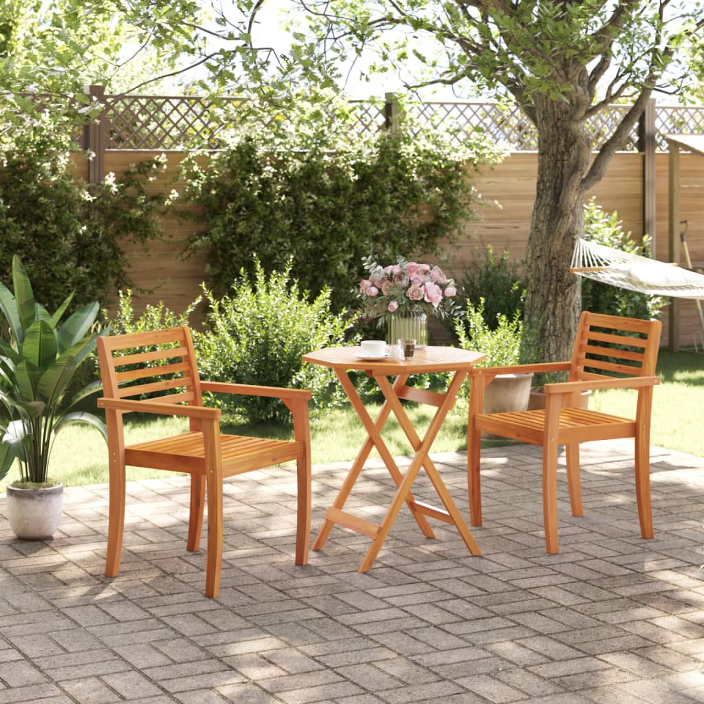 Tuintafel inklapbaar Ø70x75 cm massief acaciahout is nu te koop bij PeponiXL, paradijselijk wonen!