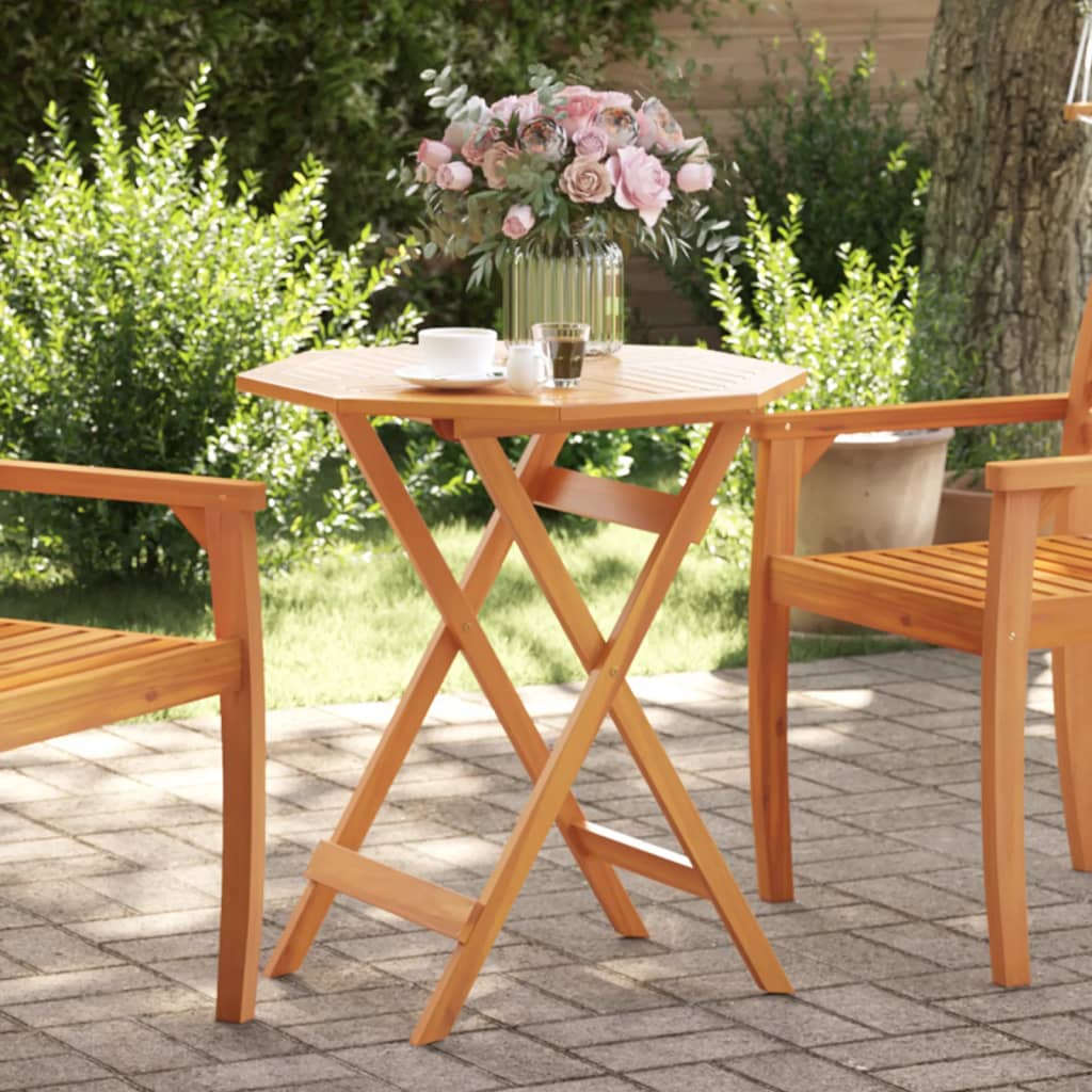 Tuintafel inklapbaar Ø70x75 cm massief acaciahout is nu te koop bij PeponiXL, paradijselijk wonen!