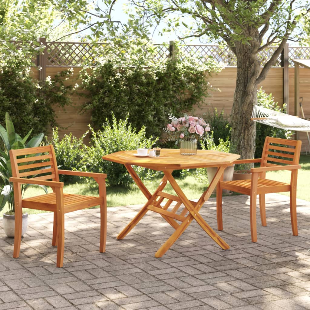 Tuinstoelen 2 st 59x55x85 cm massief acaciahout is nu te koop bij PeponiXL, paradijselijk wonen!