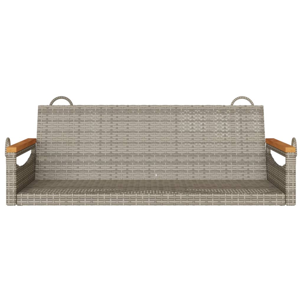 Schommelbank 109x62x40 cm poly rattan grijs is nu te koop bij PeponiXL, paradijselijk wonen!