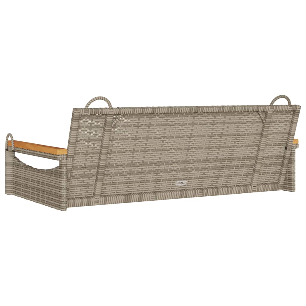 Schommelbank 109x62x40 cm poly rattan grijs is nu te koop bij PeponiXL, paradijselijk wonen!