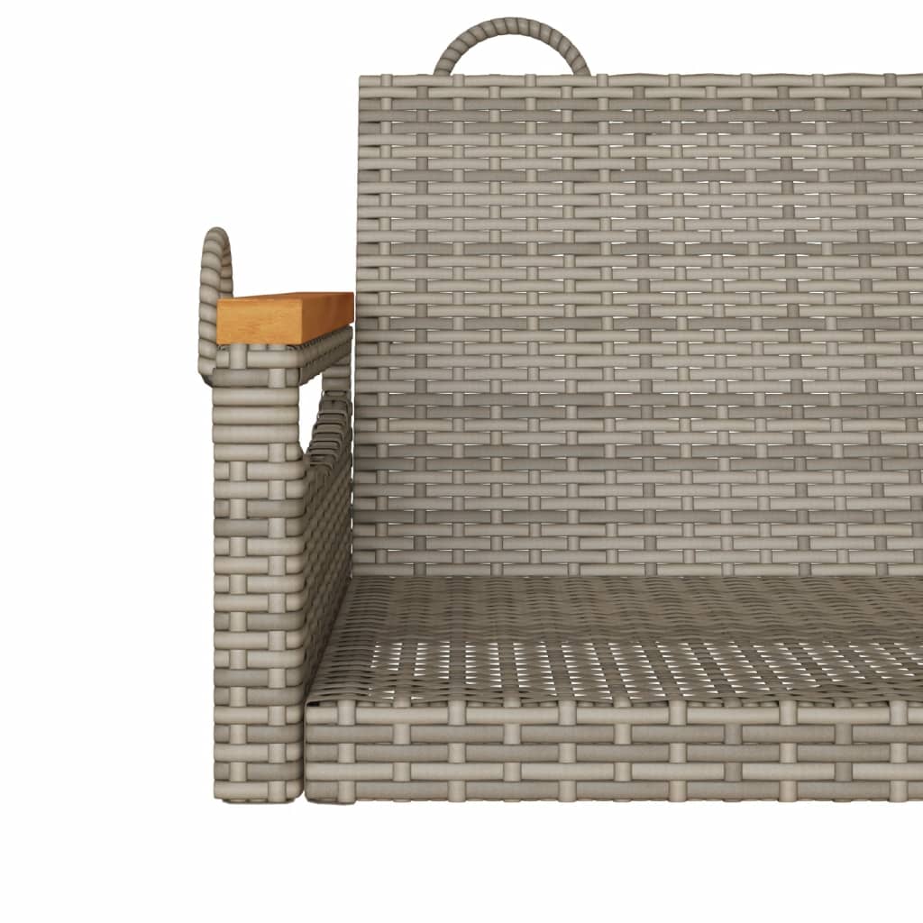 Schommelbank 109x62x40 cm poly rattan grijs is nu te koop bij PeponiXL, paradijselijk wonen!