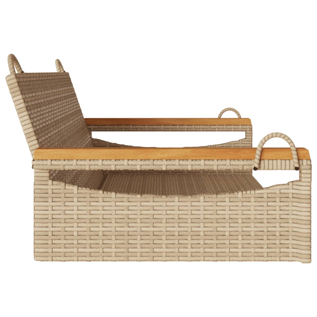 Schommelbank 109x62x40 cm poly rattan beige is nu te koop bij PeponiXL, paradijselijk wonen!