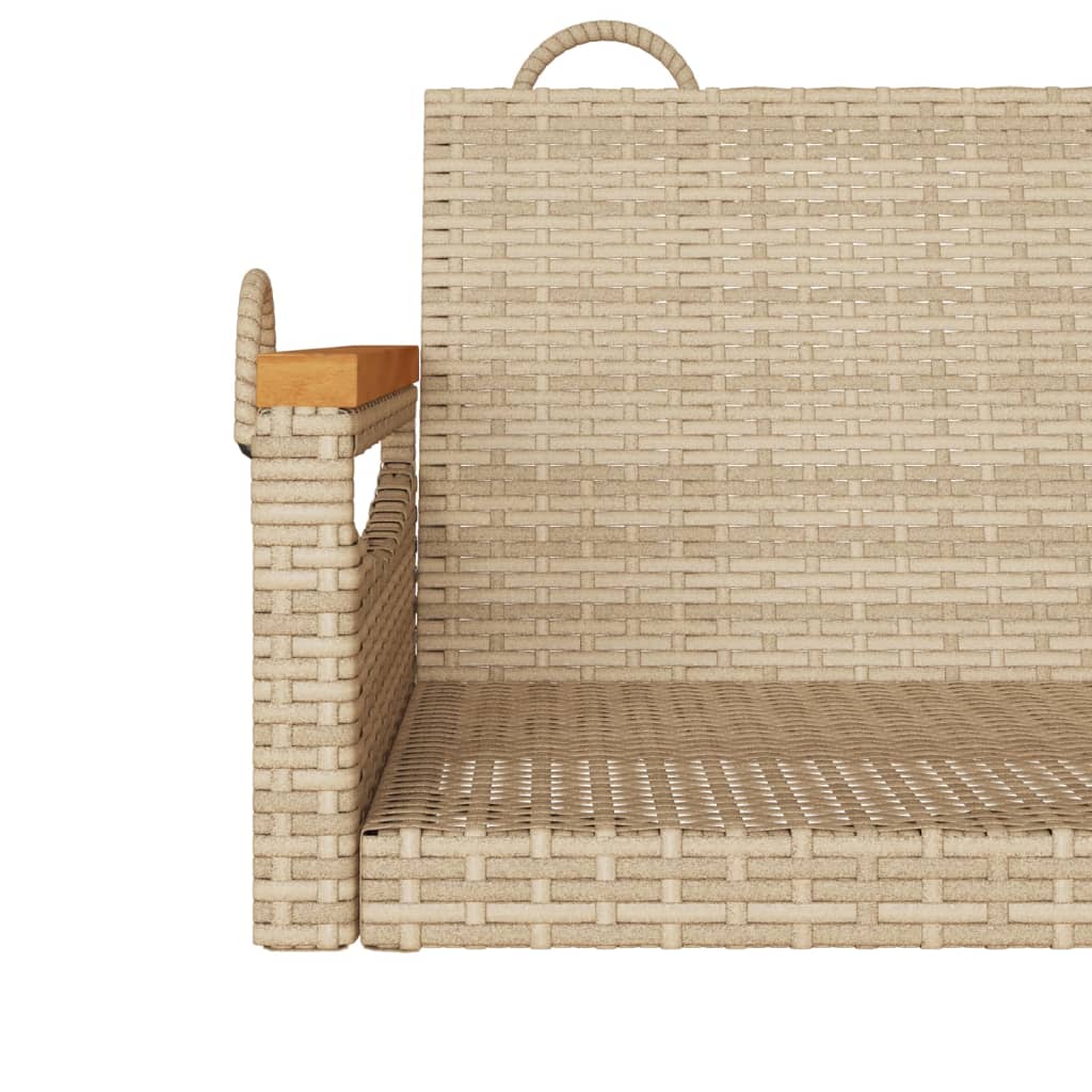 Schommelbank 109x62x40 cm poly rattan beige is nu te koop bij PeponiXL, paradijselijk wonen!