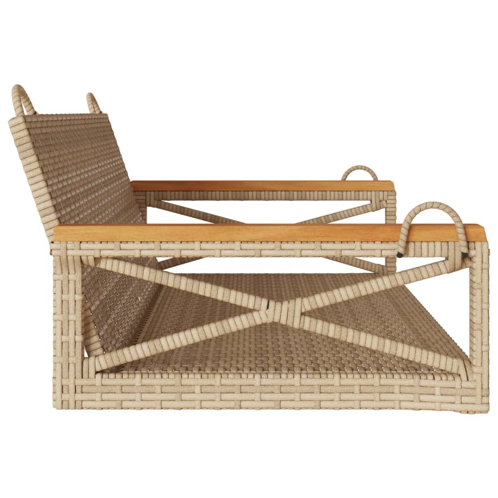 Schommelbank 109x62x40 cm poly rattan beige is nu te koop bij PeponiXL, paradijselijk wonen!