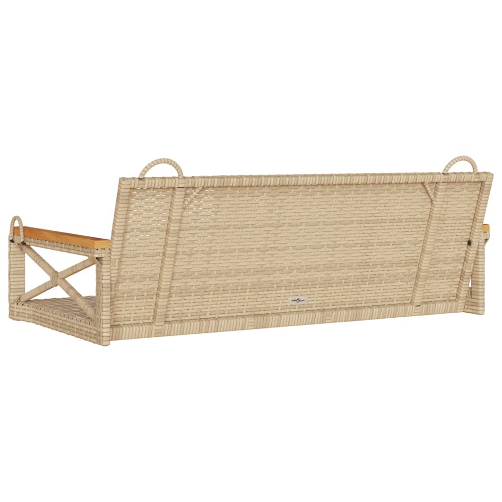 Schommelbank 109x62x40 cm poly rattan beige is nu te koop bij PeponiXL, paradijselijk wonen!
