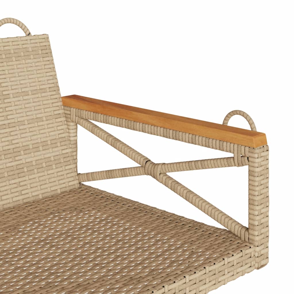 Schommelbank 109x62x40 cm poly rattan beige is nu te koop bij PeponiXL, paradijselijk wonen!