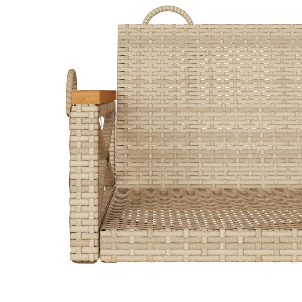 Schommelbank 109x62x40 cm poly rattan beige is nu te koop bij PeponiXL, paradijselijk wonen!