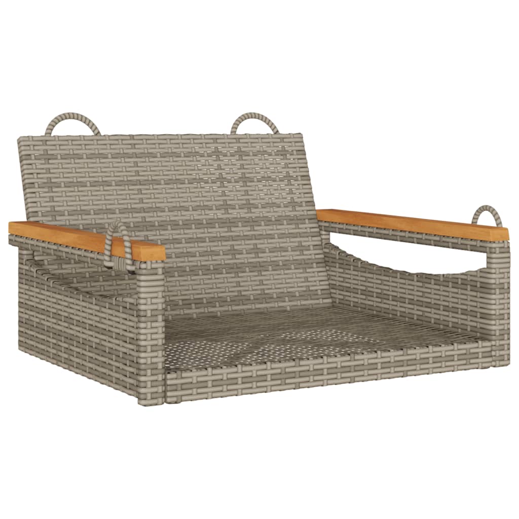 Schommelbank 63x62x40 cm poly rattan grijs is nu te koop bij PeponiXL, paradijselijk wonen!