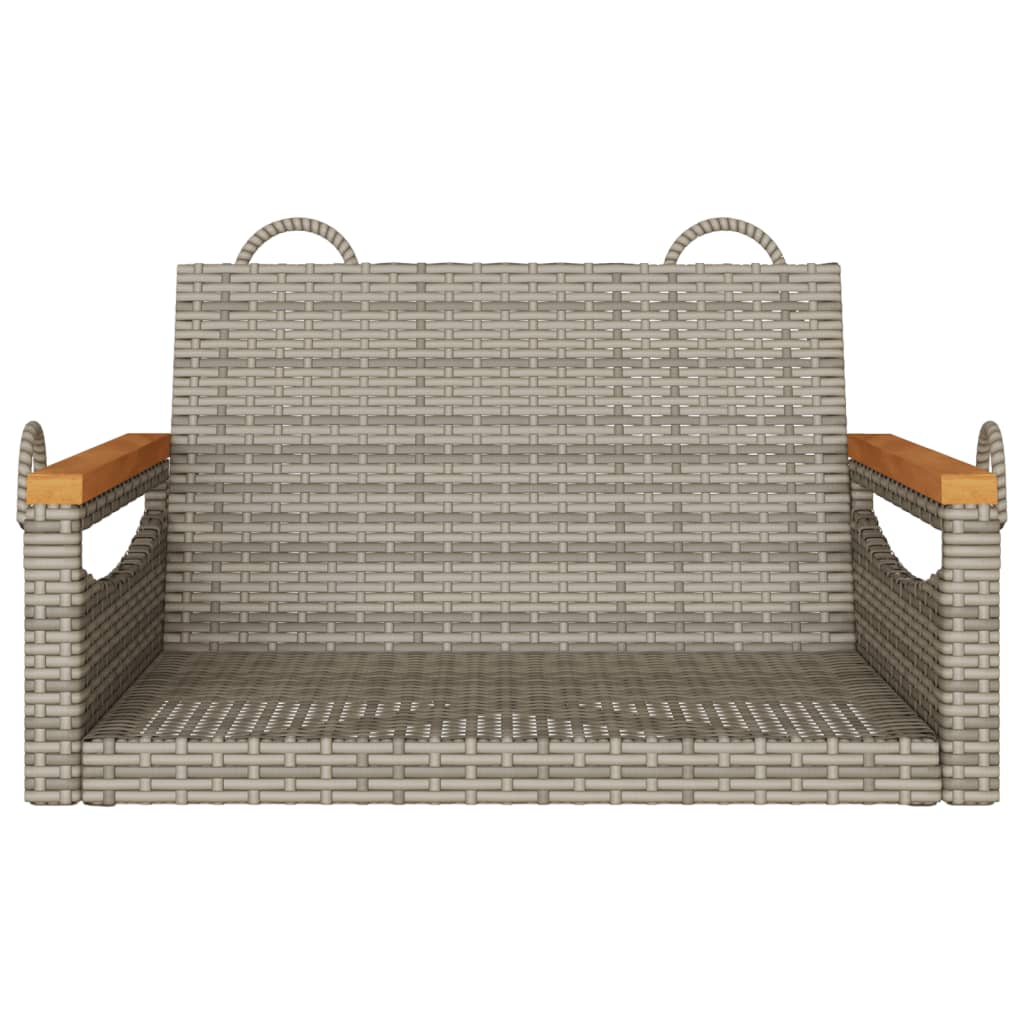 Schommelbank 63x62x40 cm poly rattan grijs is nu te koop bij PeponiXL, paradijselijk wonen!