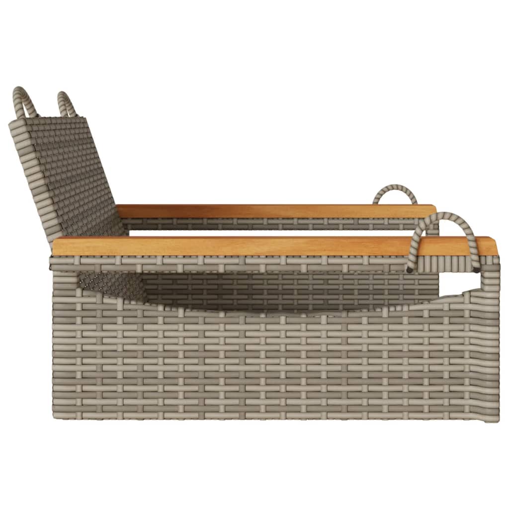 Schommelbank 63x62x40 cm poly rattan grijs is nu te koop bij PeponiXL, paradijselijk wonen!