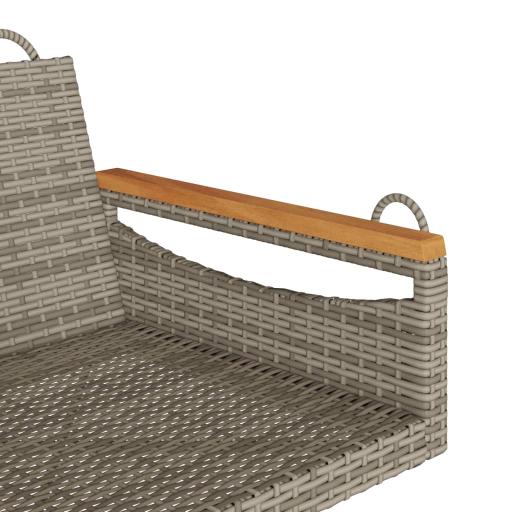 Schommelbank 63x62x40 cm poly rattan grijs is nu te koop bij PeponiXL, paradijselijk wonen!
