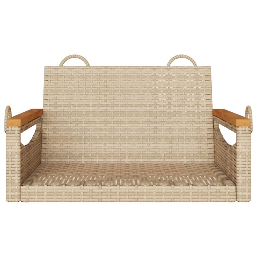 Schommelbank 63x62x40 cm poly rattan beige is nu te koop bij PeponiXL, paradijselijk wonen!