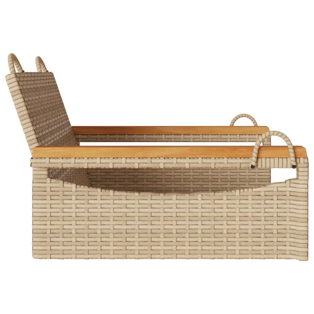 Schommelbank 63x62x40 cm poly rattan beige is nu te koop bij PeponiXL, paradijselijk wonen!