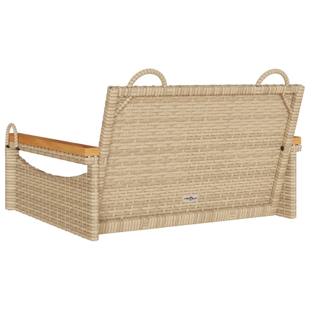 Schommelbank 63x62x40 cm poly rattan beige is nu te koop bij PeponiXL, paradijselijk wonen!