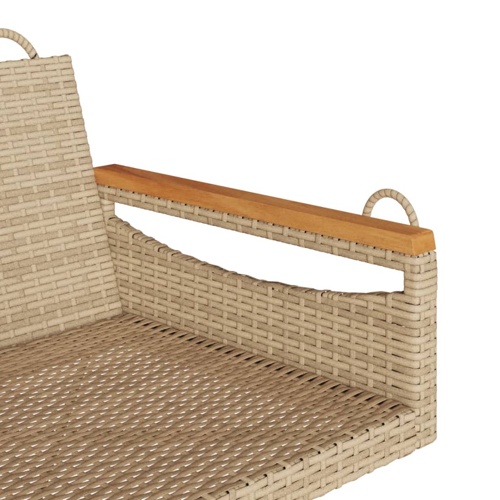 Schommelbank 63x62x40 cm poly rattan beige is nu te koop bij PeponiXL, paradijselijk wonen!