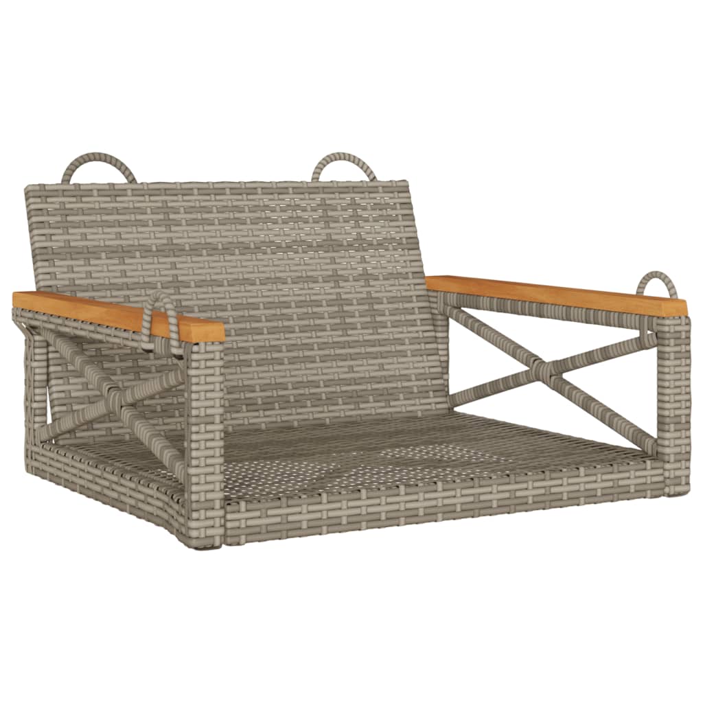 Schommelbank 63x62x40 cm poly rattan grijs is nu te koop bij PeponiXL, paradijselijk wonen!