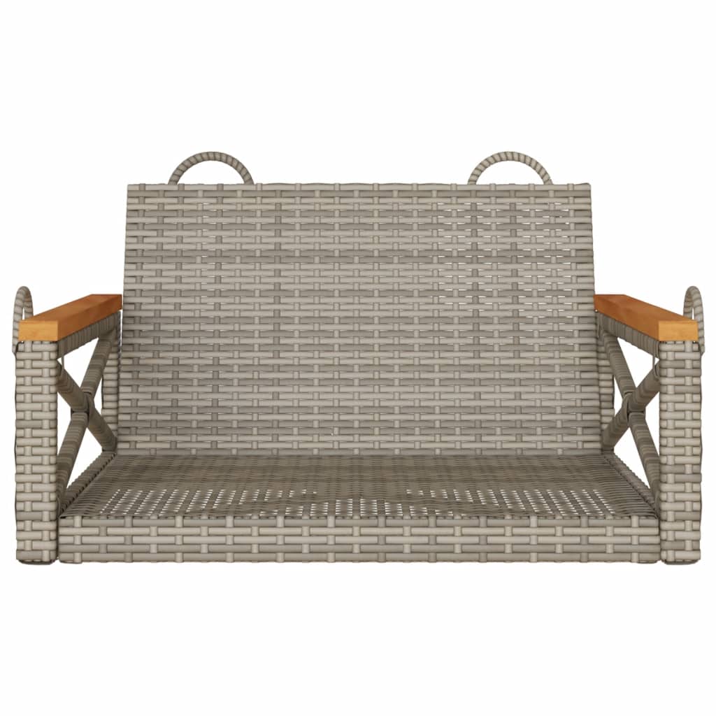 Schommelbank 63x62x40 cm poly rattan grijs is nu te koop bij PeponiXL, paradijselijk wonen!