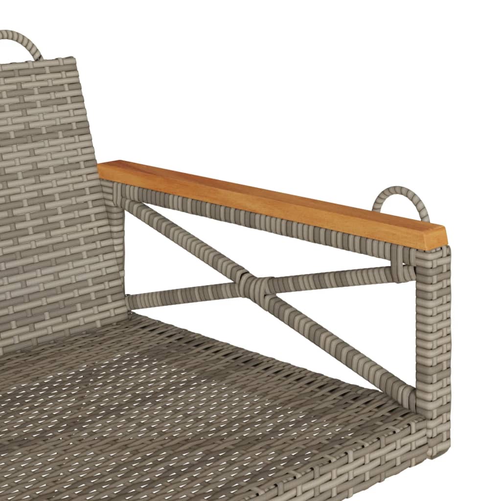 Schommelbank 63x62x40 cm poly rattan grijs is nu te koop bij PeponiXL, paradijselijk wonen!