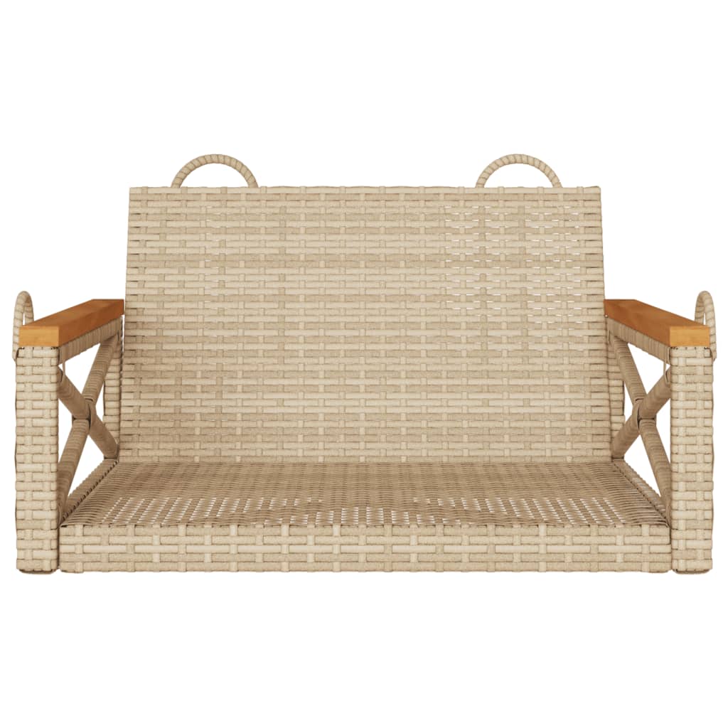 Schommelbank 63x62x40 cm poly rattan beige is nu te koop bij PeponiXL, paradijselijk wonen!