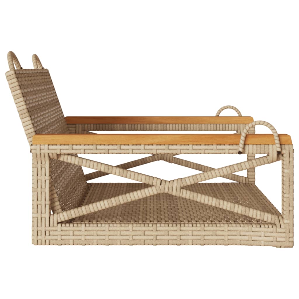 Schommelbank 63x62x40 cm poly rattan beige is nu te koop bij PeponiXL, paradijselijk wonen!
