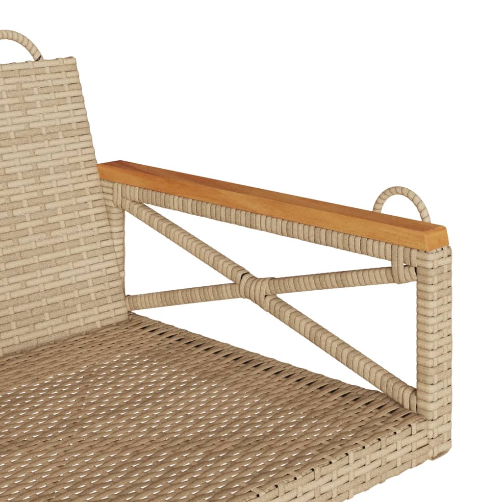 Schommelbank 63x62x40 cm poly rattan beige is nu te koop bij PeponiXL, paradijselijk wonen!