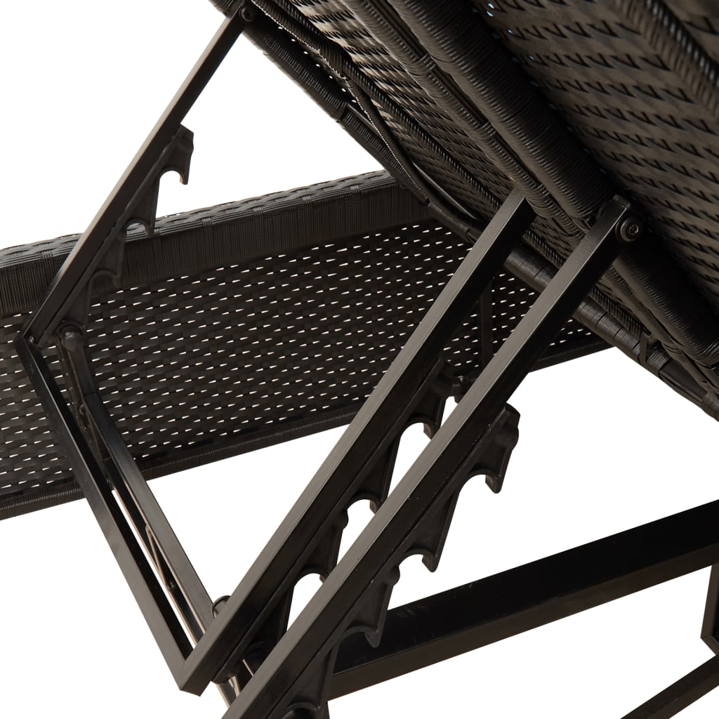 Ligbed 2-persoons met kussens poly rattan zwart is nu te koop bij PeponiXL, paradijselijk wonen!
