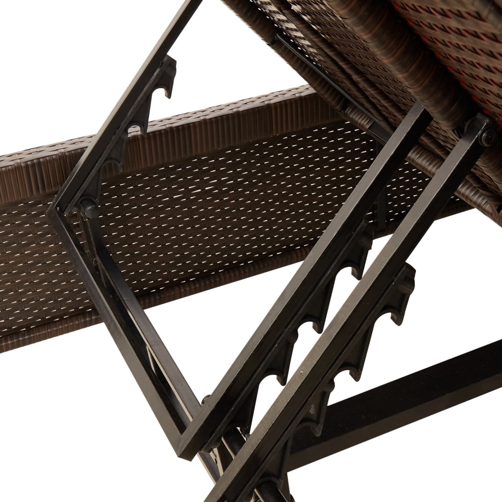 Ligbed 2-persoons met kussens poly rattan bruin is nu te koop bij PeponiXL, paradijselijk wonen!