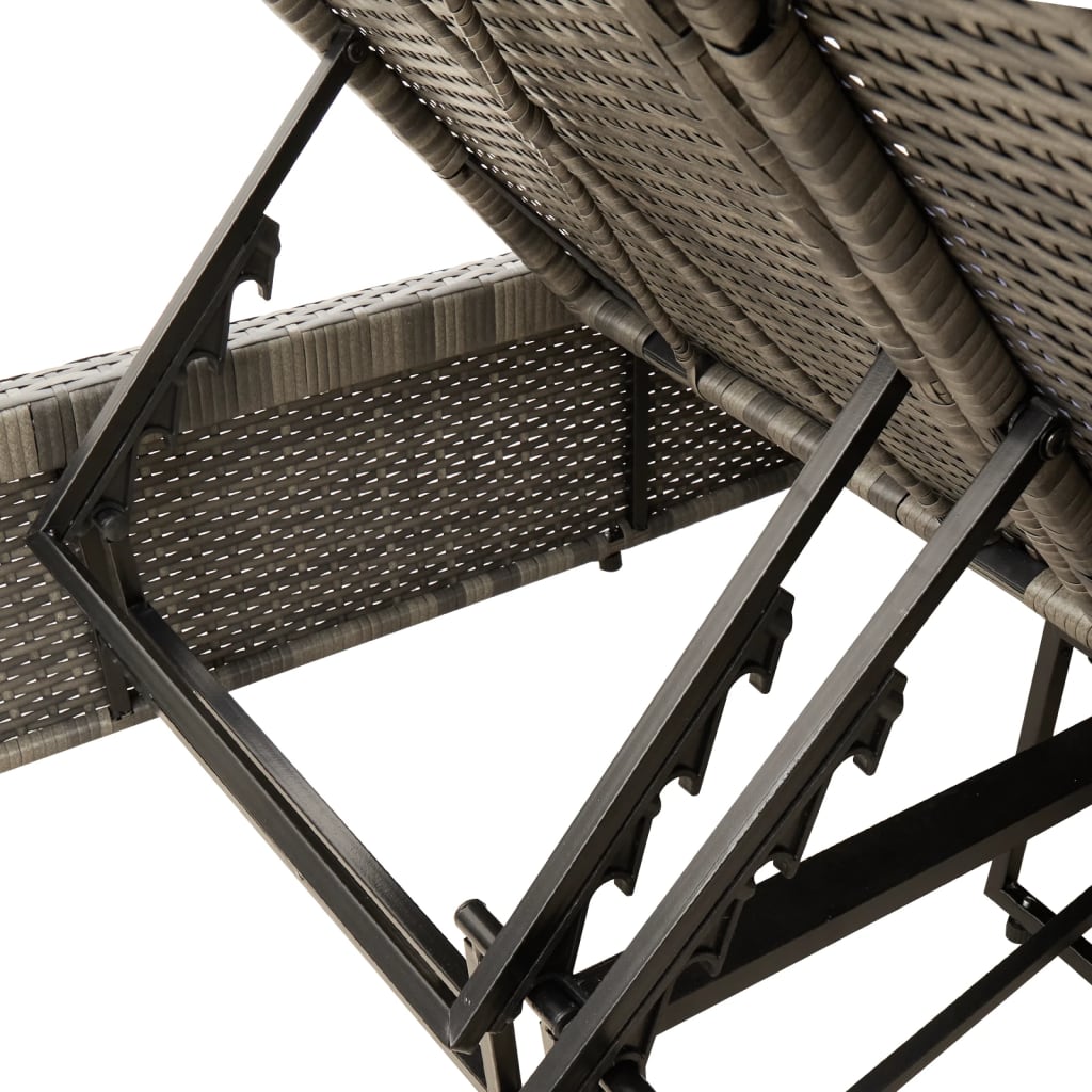 Ligbed 2-persoons met kussens poly rattan grijs is nu te koop bij PeponiXL, paradijselijk wonen!