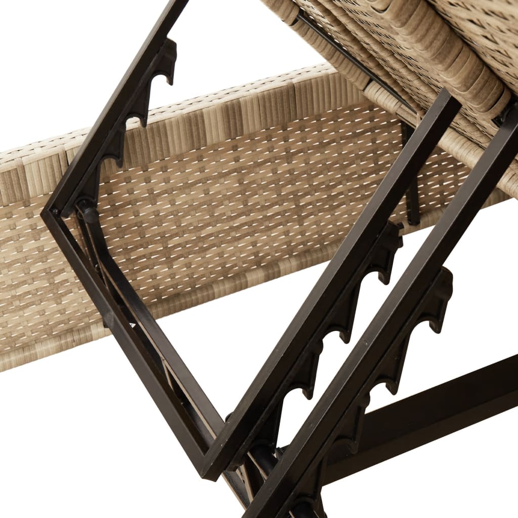 Ligbed 2-persoons met kussens poly rattan beige is nu te koop bij PeponiXL, paradijselijk wonen!