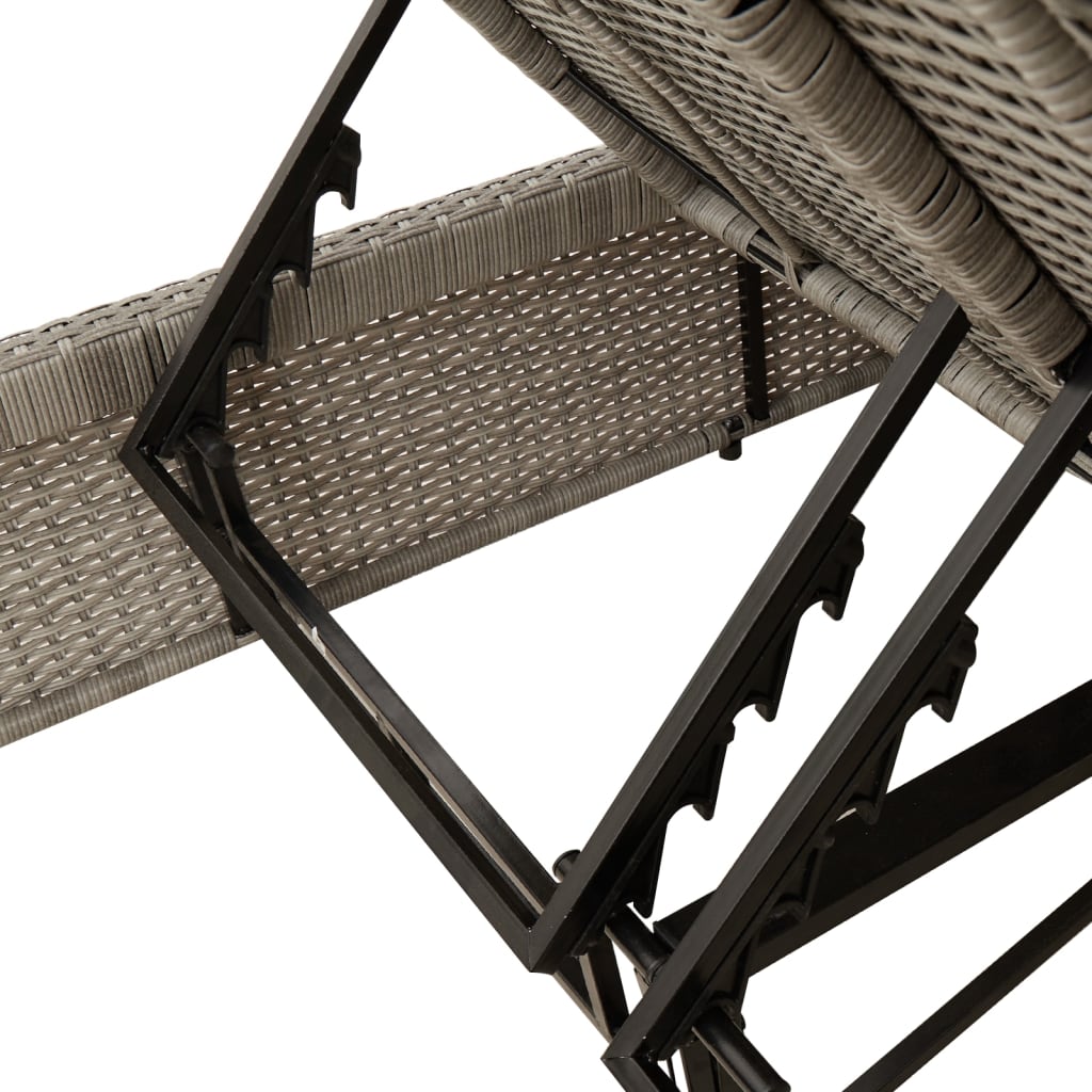 Ligbed 2-persoons met kussens poly rattan lichtgrijs is nu te koop bij PeponiXL, paradijselijk wonen!