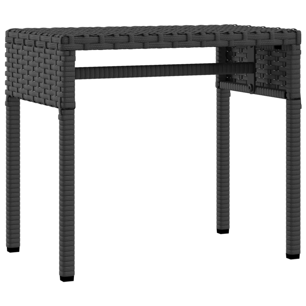 Ligbed met luifel en tafel poly rattan zwart is nu te koop bij PeponiXL, paradijselijk wonen!