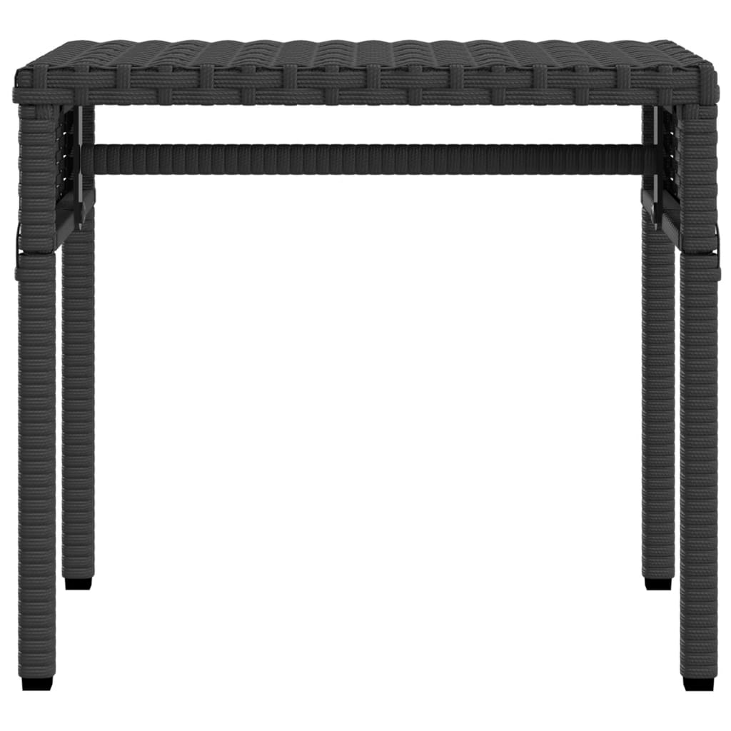 Ligbed met luifel en tafel poly rattan zwart is nu te koop bij PeponiXL, paradijselijk wonen!