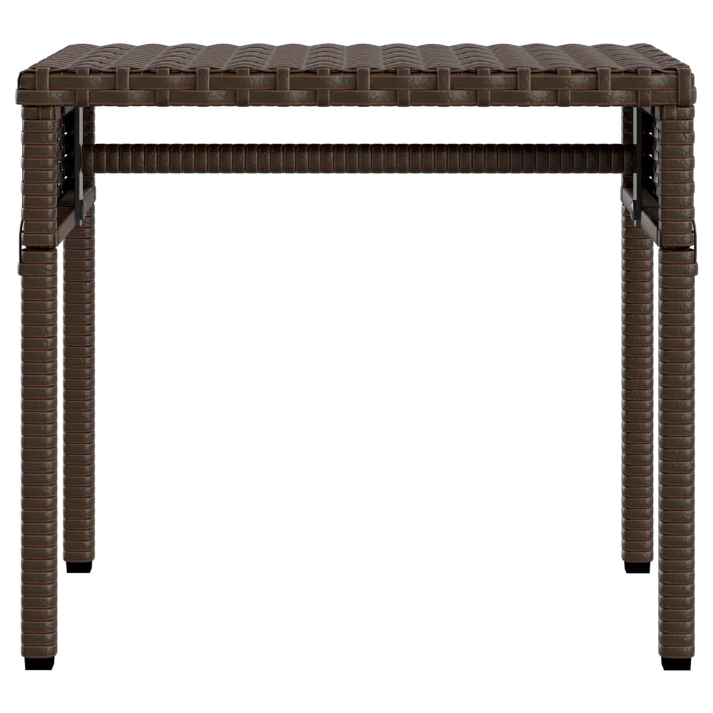Ligbed met luifel en tafel poly rattan bruin is nu te koop bij PeponiXL, paradijselijk wonen!